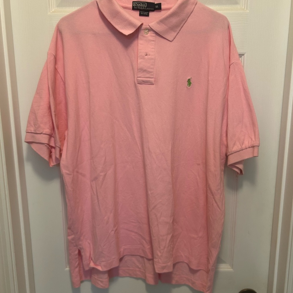 Ralph Lauren Pink Polo Shirt Classic Style